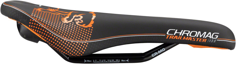 Chromag Trailmaster DT - Mountain CrMo Rail Saddle Black/Orange