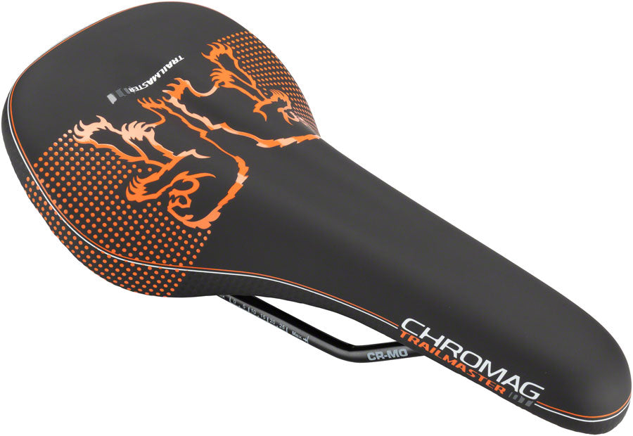Chromag Trailmaster DT - Mountain CrMo Rail Saddle Black/Orange