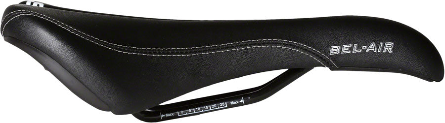 SDG Bel-Air RL - Comfort CrMo Rail Saddle Black/White/Orange