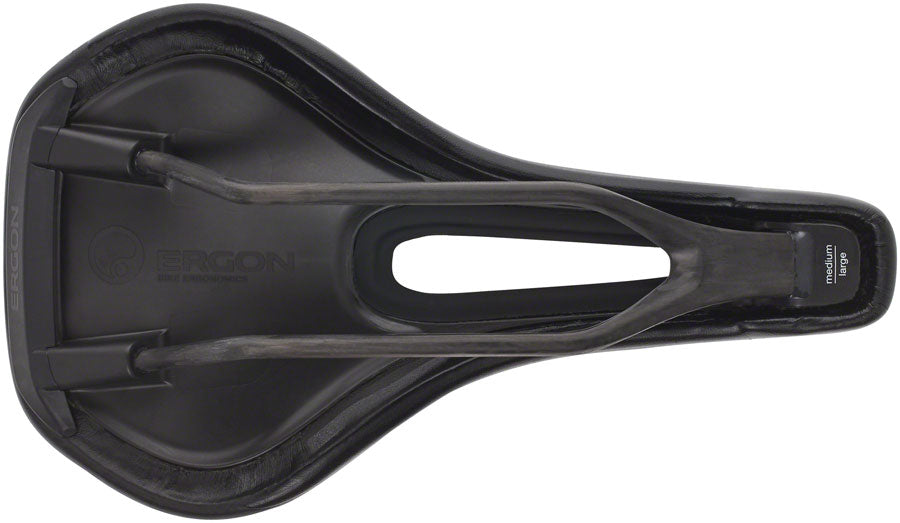 Ergon SR Pro - Stealth Women's Small Medium Comfort Oval Rail Saddle Black