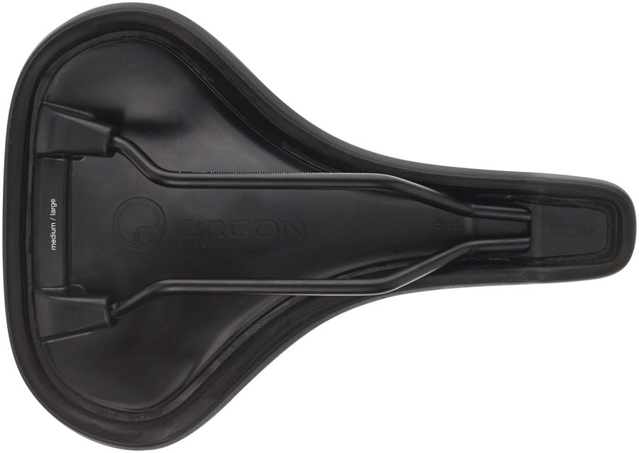 Ergon ST - Balck Men's Small Medium Comfort CrMo Rail Saddle Black