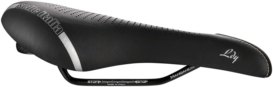 Selle Italia Lady - Manganese S2 Women's CrMo Rail Saddle Black/White/Orange