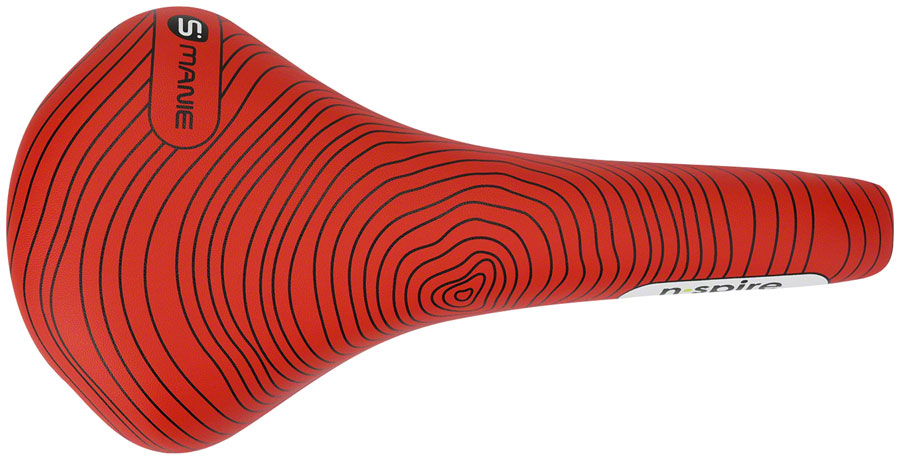 Smanie N.Spire - Microfiber 136 Comfort CrMo Rail Saddle Red/Orange