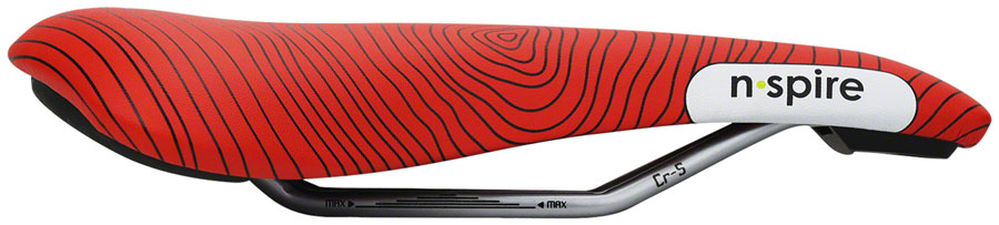 Smanie N.Spire - Microfiber 136 Comfort CrMo Rail Saddle Red/Orange