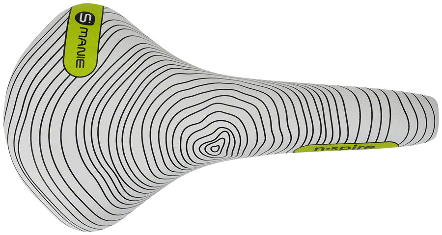 Smanie N.Spire - Microfiber 146 Comfort CrMo Rail Saddle White/Orange