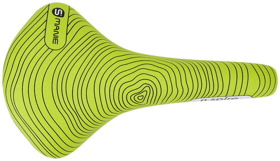 Smanie N.Spire - Microfiber 156 Comfort CrMo Rail Saddle Green/Orange