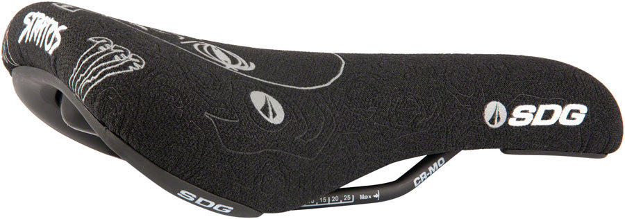 SDG Tomas Lemoine Stratos Signature - 1pc Cover CrMo Rail Saddle Black/White