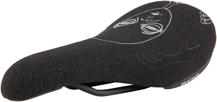 SDG Tomas Lemoine Stratos Signature - 1pc Cover CrMo Rail Saddle Black/White