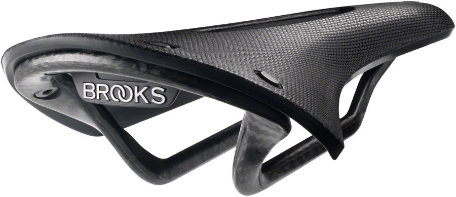 Brooks C13 Carved - Comfort 158mm Oval Rail Saddle Black/Natural/Orange