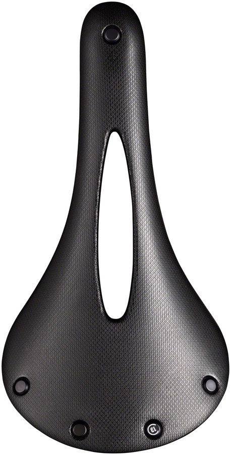 Brooks C13 Carved - Comfort 158mm Oval Rail Saddle Black/Natural/Orange