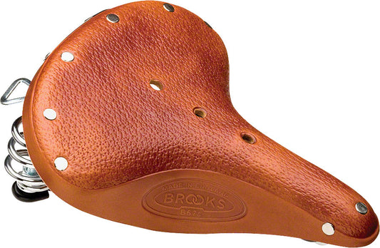 Brooks B67 Saddle - Steel, Honey, Women's