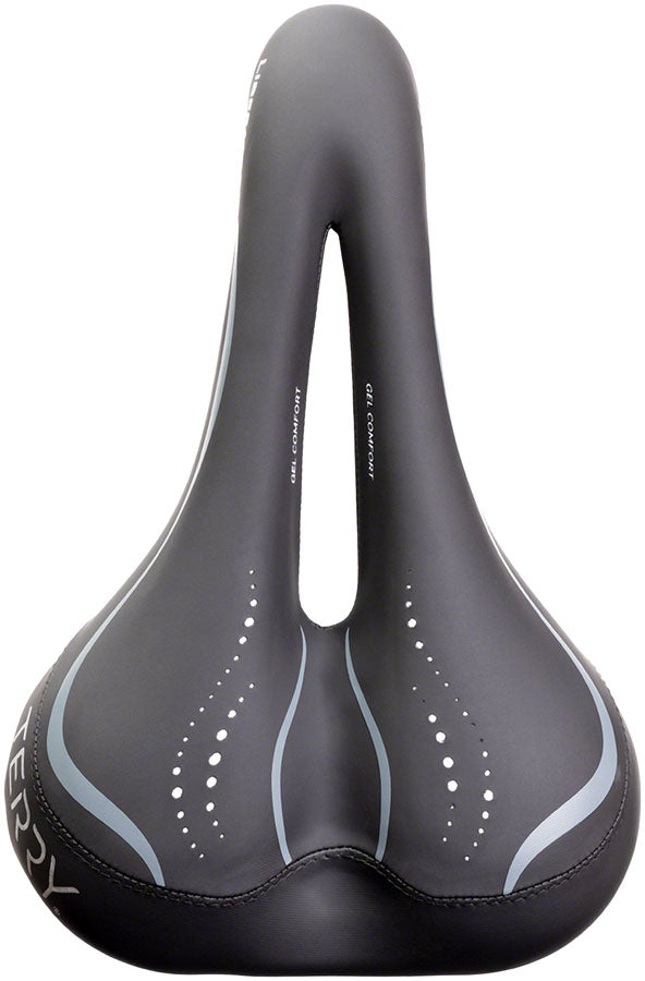Terry Liberator X - Women's Italia Comfort 163mm CrMo Rail Saddle Black/Gray