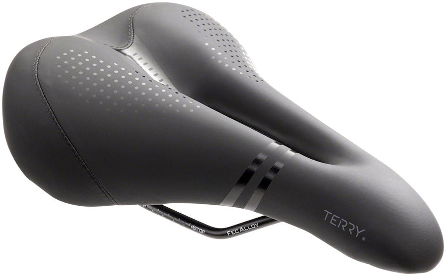 Terry Liberator Y - Men's Italia Comfort 173mm CrMo Rail Saddle Black/Orange