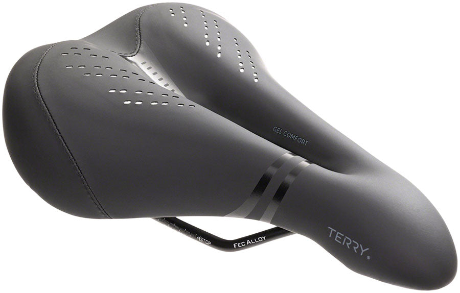 Terry Liberator Y - Men's Italia Comfort 173mm CrMo Rail Saddle Black/Orange