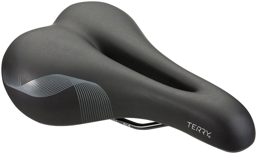 Terry Cite Y - Men's Comfort 173mm CrMo Rail Saddle Black/Orange