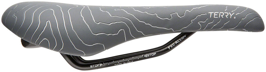 Terry Topo - Kingdom Women's Comfort 150mm CrMo Rail Saddle Gray