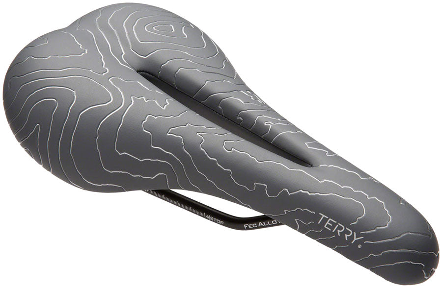 Terry Topo - Kingdom Women's Comfort 150mm CrMo Rail Saddle Gray