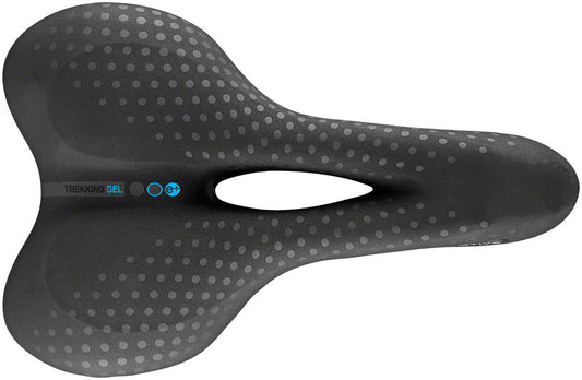 Selle San Marco Trekking Open-Fit Gel Saddle - Steel, Black, Men's, Small