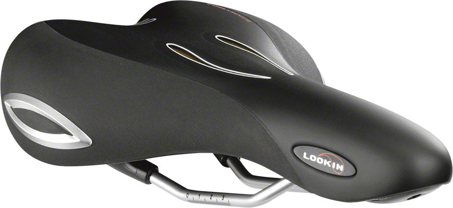 Selle Royal Lookin Moderate - Men's Comfort Saddle Black/Orange