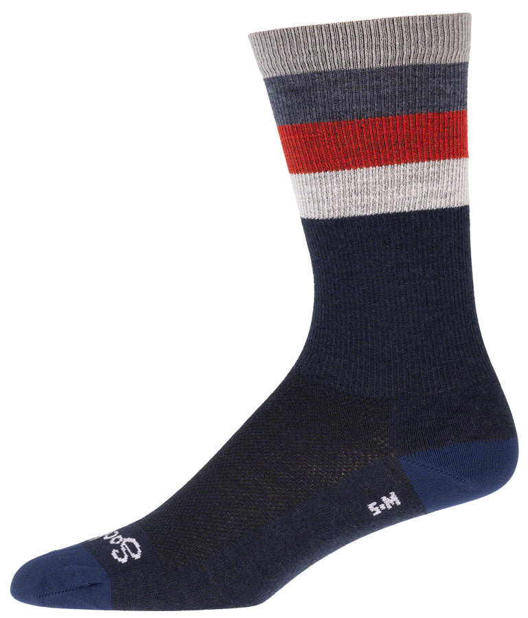 Salsa Arctica Wool Socks - Denim, w/Stripes, Large/X-Large