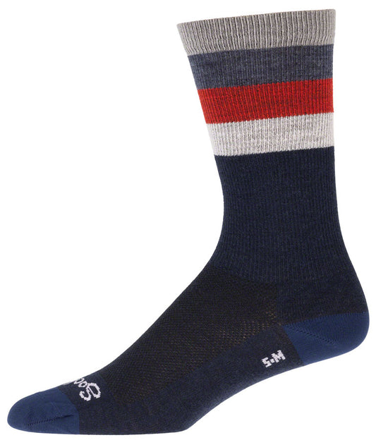Salsa Arctica Wool Socks - Denim, w/Stripes, Large/X-Large