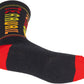 Teravail Scroll Wool Sock - Black/Red/Orange/Yellow, Small/Medium