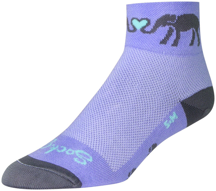 SockGuy Classic e Luv Socks - 2 inch, Purple, Women's , Small/Medium