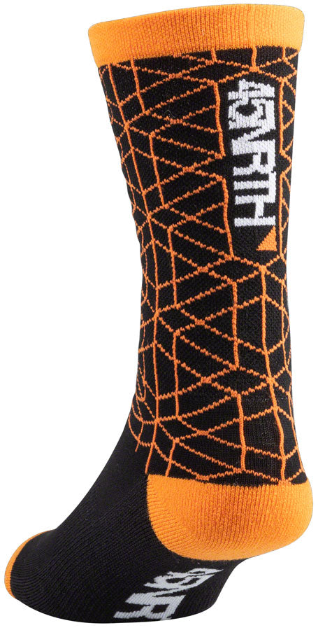 45NRTH Lumi Midweight Wool Sock - 7", Orange, Small