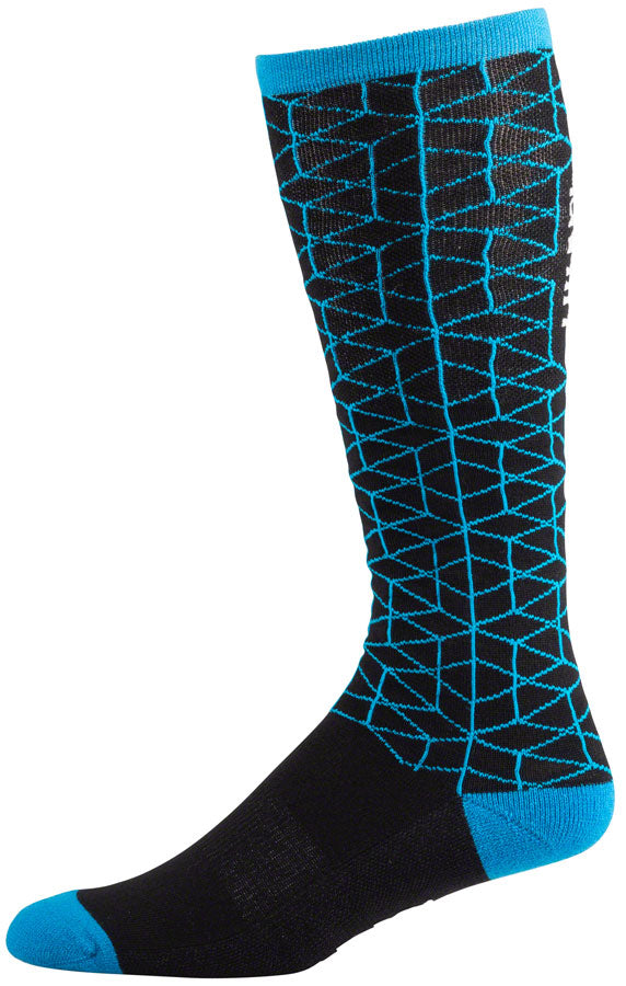 45NRTH Lumi Midweight Knee High Wool Sock - 11", Blue, Small