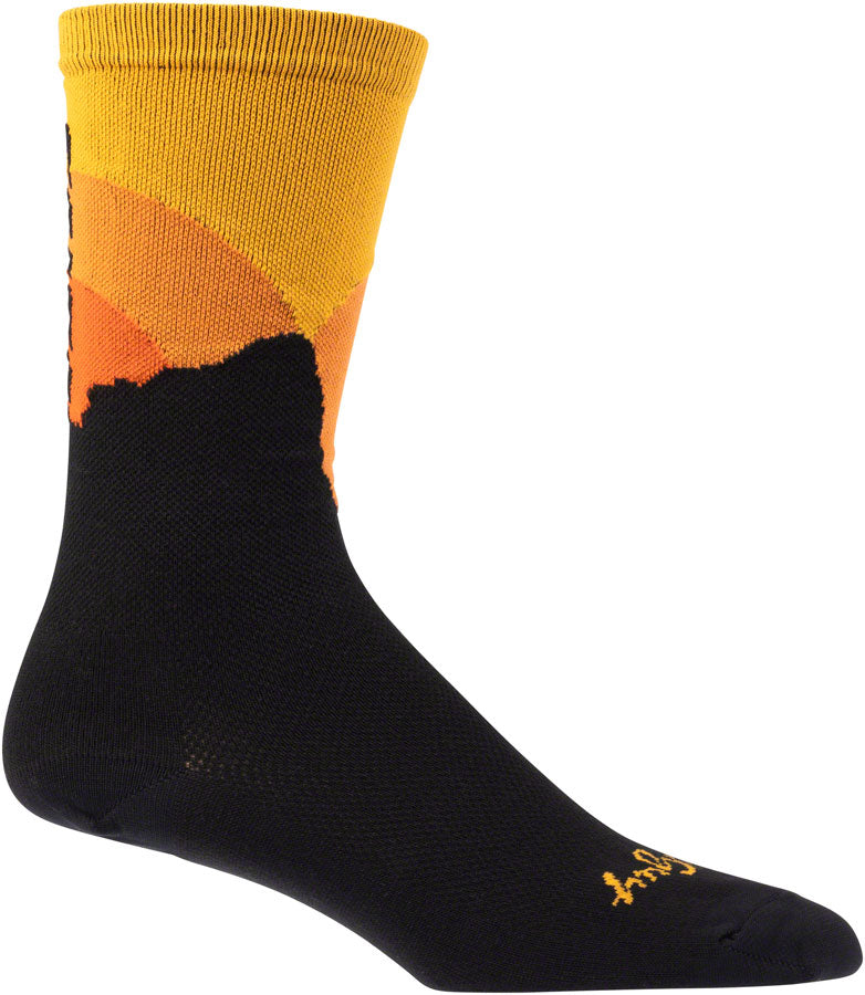 Salsa Dawn Patrol Sock - 8 inch, Black, Orange, Small/ Medium