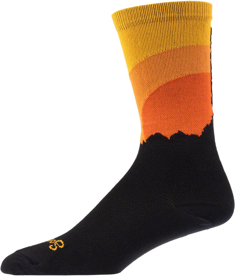 Salsa Dawn Patrol Sock - 8 inch, Black, Orange, Small/ Medium