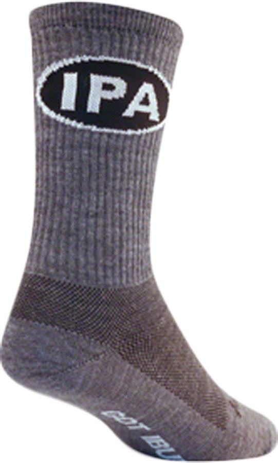 SockGuy Wool IPA Socks - 6 inch, Gray, Large/X-Large