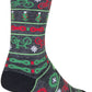SockGuy Wool Ride Merry Crew Socks - 6 inch, Gray/Red/Green, Large/X-Large