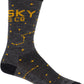Whisky Stargazer Wool Sock - Charcoal, Yellow, Small/Medium