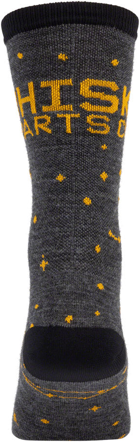 Whisky Stargazer Wool Sock - Charcoal, Yellow, Small/Medium