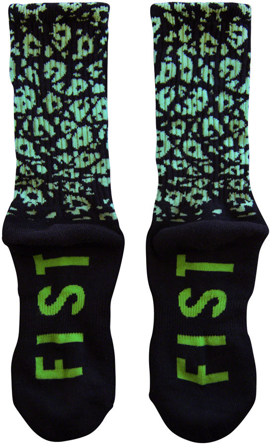 Fist Handwear Croc Crew Sock - Black/Green, Large