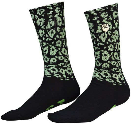 Fist Handwear Croc Crew Sock - Black/Green, Medium