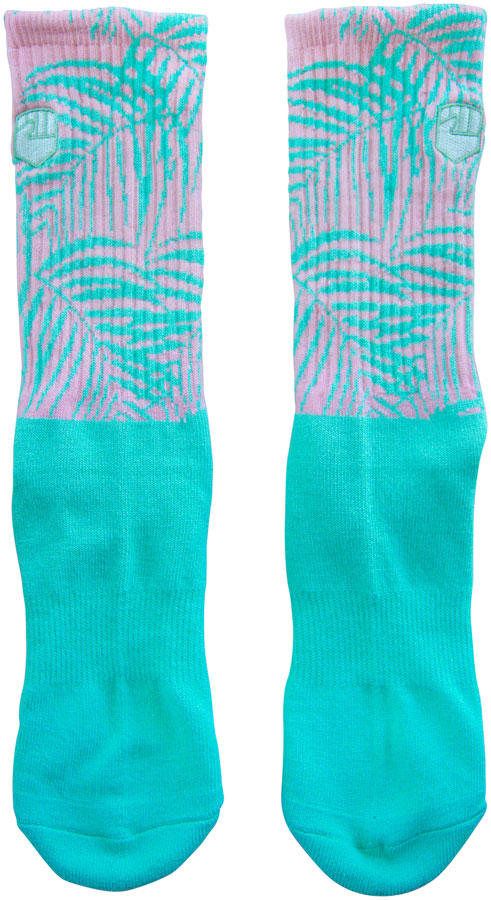 Fist Handwear The Palm Crew Sock - Green/Pink, Large