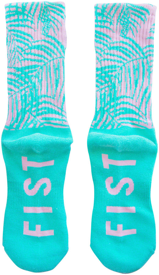 Fist Handwear The Palm Crew Sock - Green/Pink, Large