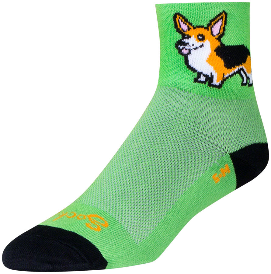 SockGuy Classic Ernie Socks - 3 inch, Green, Small/Medium