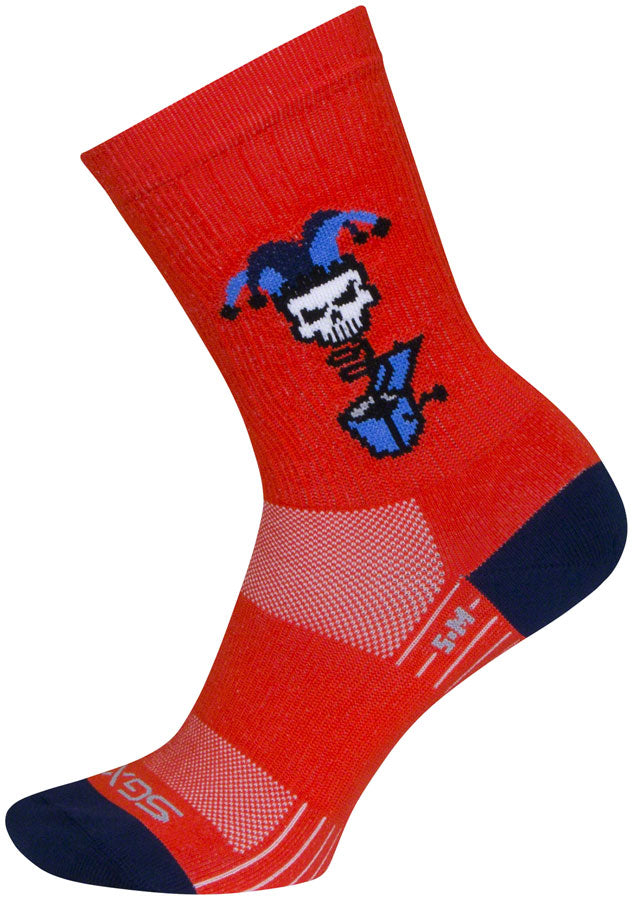 SockGuy SGX Boing Socks - 6 inch, Red, Small/Medium