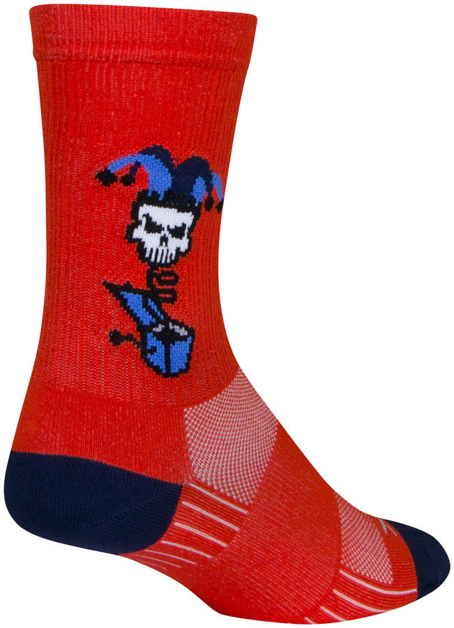 SockGuy SGX Boing Socks - 6 inch, Red, Small/Medium