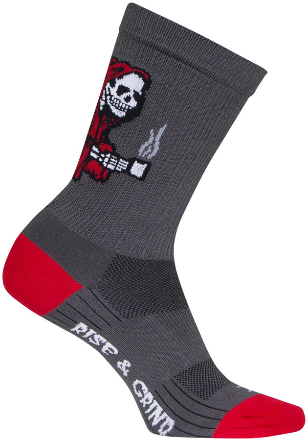 SockGuy SGX Rise and Grind Socks - 6 inch, Gray, Large/X-Large