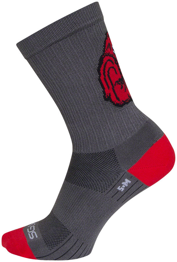 SockGuy SGX Rise and Grind Socks - 6 inch, Gray, Small/Medium