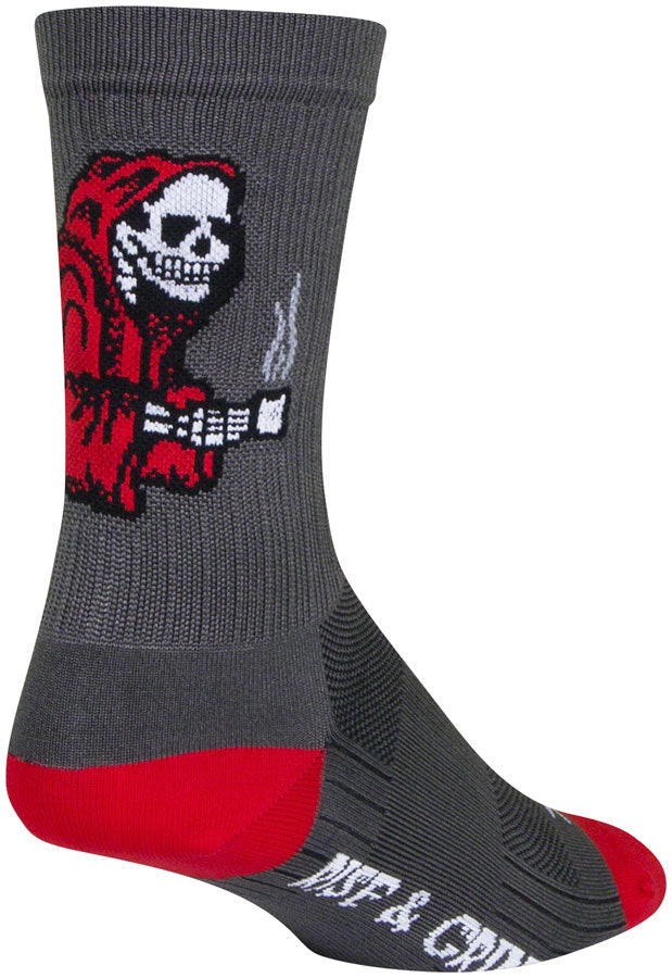 SockGuy SGX Rise and Grind Socks - 6 inch, Gray, Small/Medium