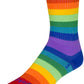 SockGuy Crew Fabulous Socks - 6 inch, Rainbow, Large/X-Large