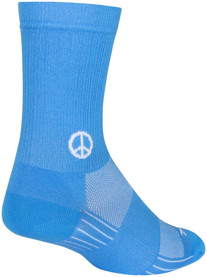 SockGuy SGX Peace Now Socks - 6 inch, Blue, Large/X-Large