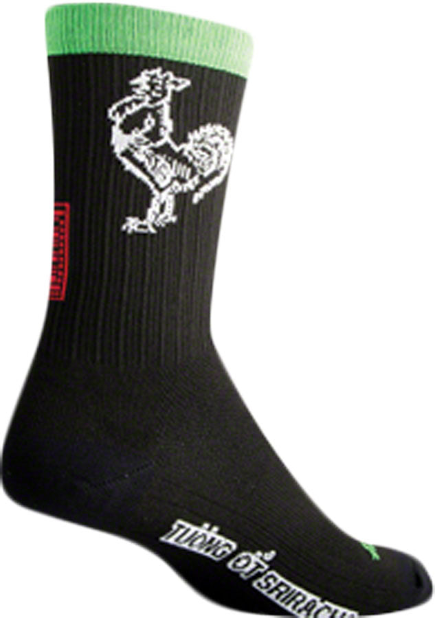 SockGuy SGX Sriracha Socks - 6 inch, Black, Large/X-Large