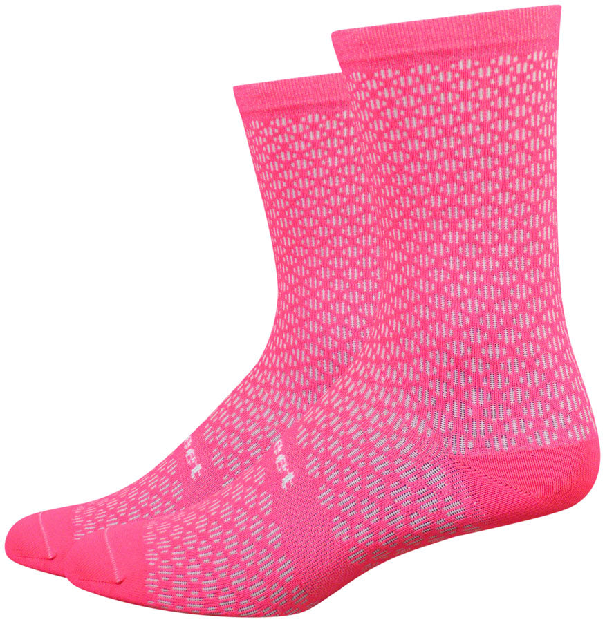 DeFeet Evo Mont Ventoux Socks - 6 inch, Flamingo Pink, Medium