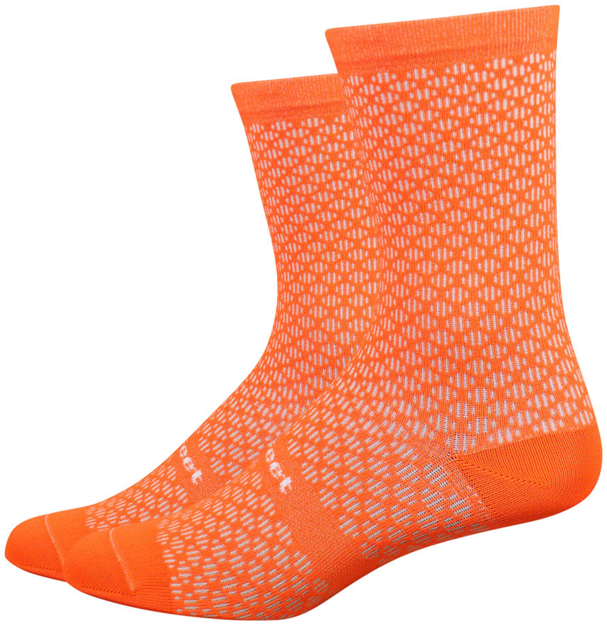 DeFeet Evo Mont Ventoux Socks - 6 inch, Hi-Vis Orange, Large